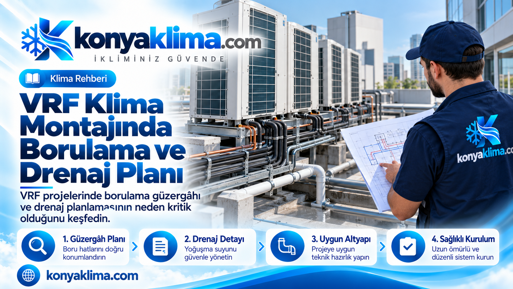 VRF Klima Montajında Borulama ve Drenaj Planı